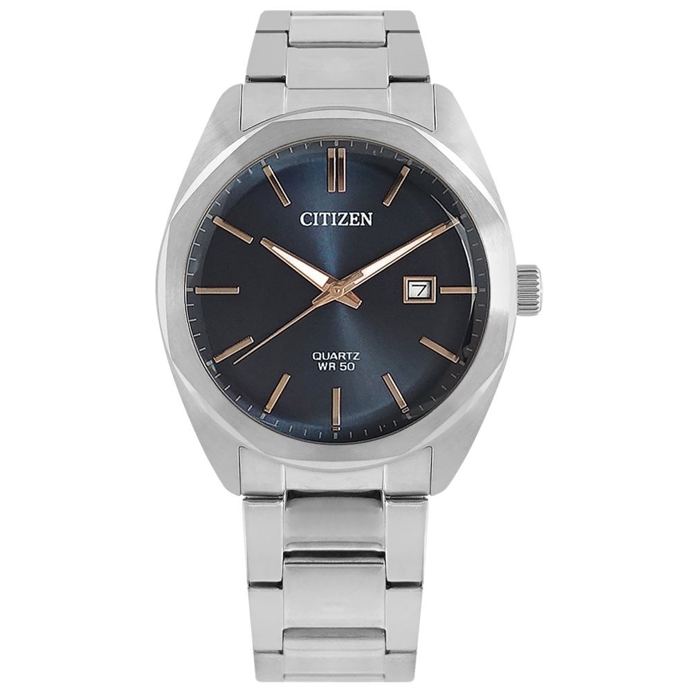 CITIZEN 星辰  表 / BI5110-54H / 礦石強化玻璃 日本機芯 日期 不鏽鋼手錶 深藍色 41mm