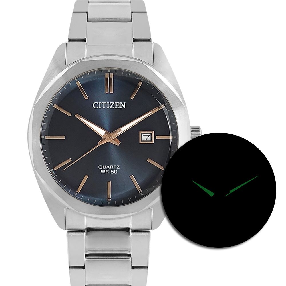 CITIZEN 星辰  表 / BI5110-54H / 礦石強化玻璃 日本機芯 日期 不鏽鋼手錶 深藍色 41mm