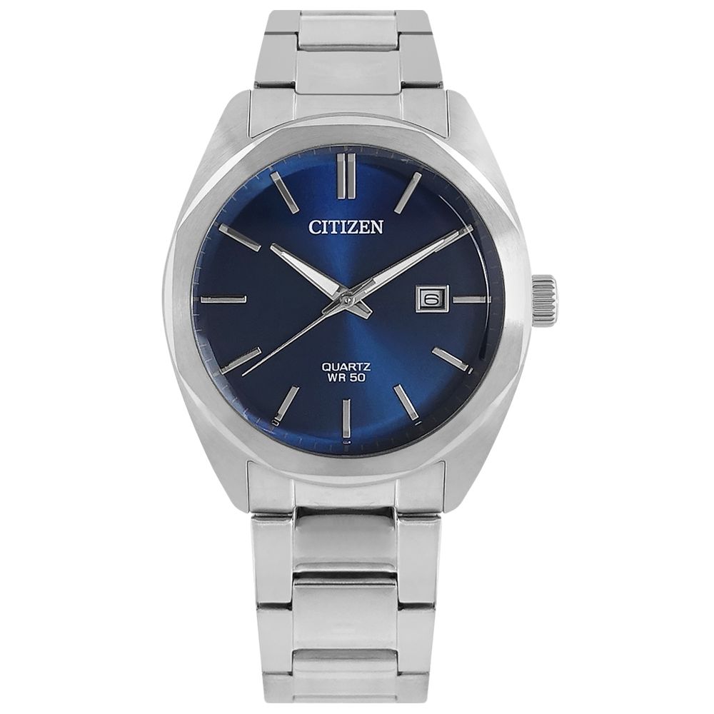 CITIZEN 星辰  表 / BI5110-54L / 礦石強化玻璃 日本機芯 日期 不鏽鋼手錶 藍色 41mm