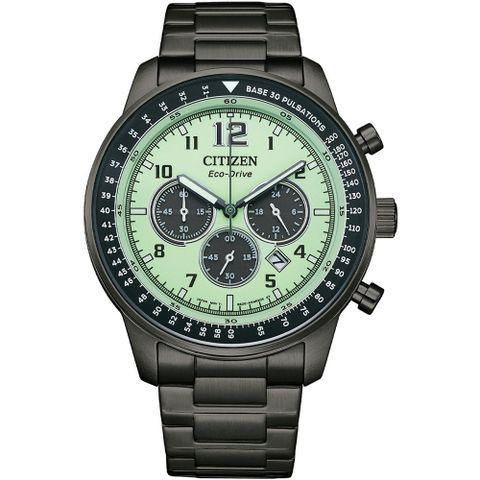 CITIZEN 星辰 夜光型者光動能三眼計時錶/44mm/CA4507-84X