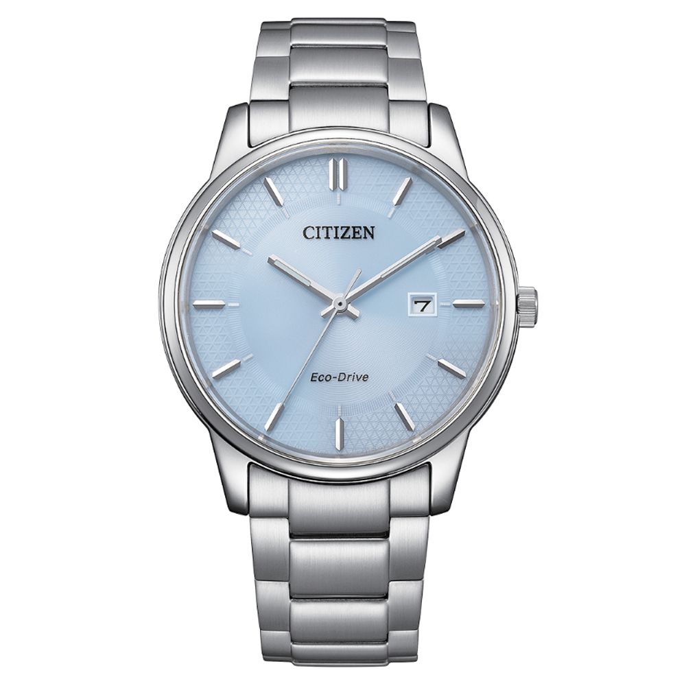 CITIZEN 星辰   PAIR 光動能 日系簡約 大三針潮男腕錶-冰雪藍40mm(BM6978-77L)