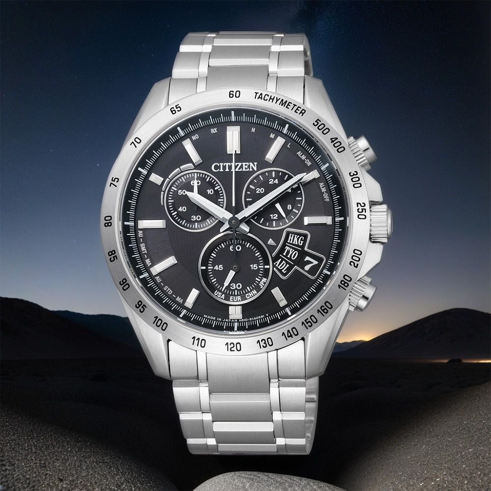 CITIZEN 星辰   電波萬年曆計時手錶-42mm BY0130-51E