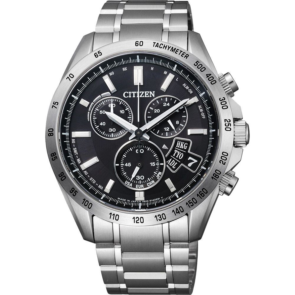 CITIZEN 星辰   電波萬年曆計時手錶-42mm BY0130-51E
