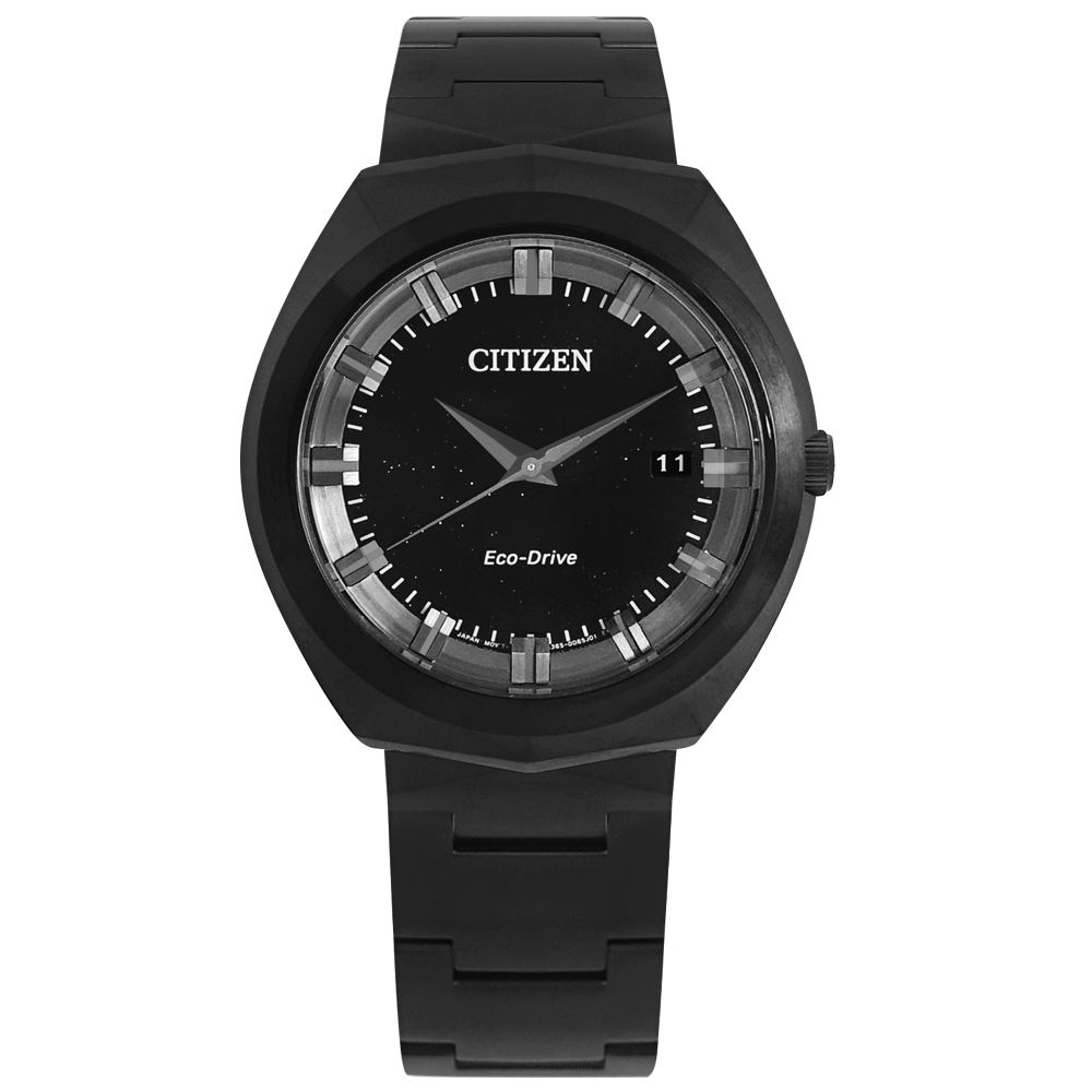 CITIZEN 星辰 / BN1015-52E / 無際星輝限量 光動能 藍寶石水晶玻璃 不鏽鋼手錶 鍍黑 42mm