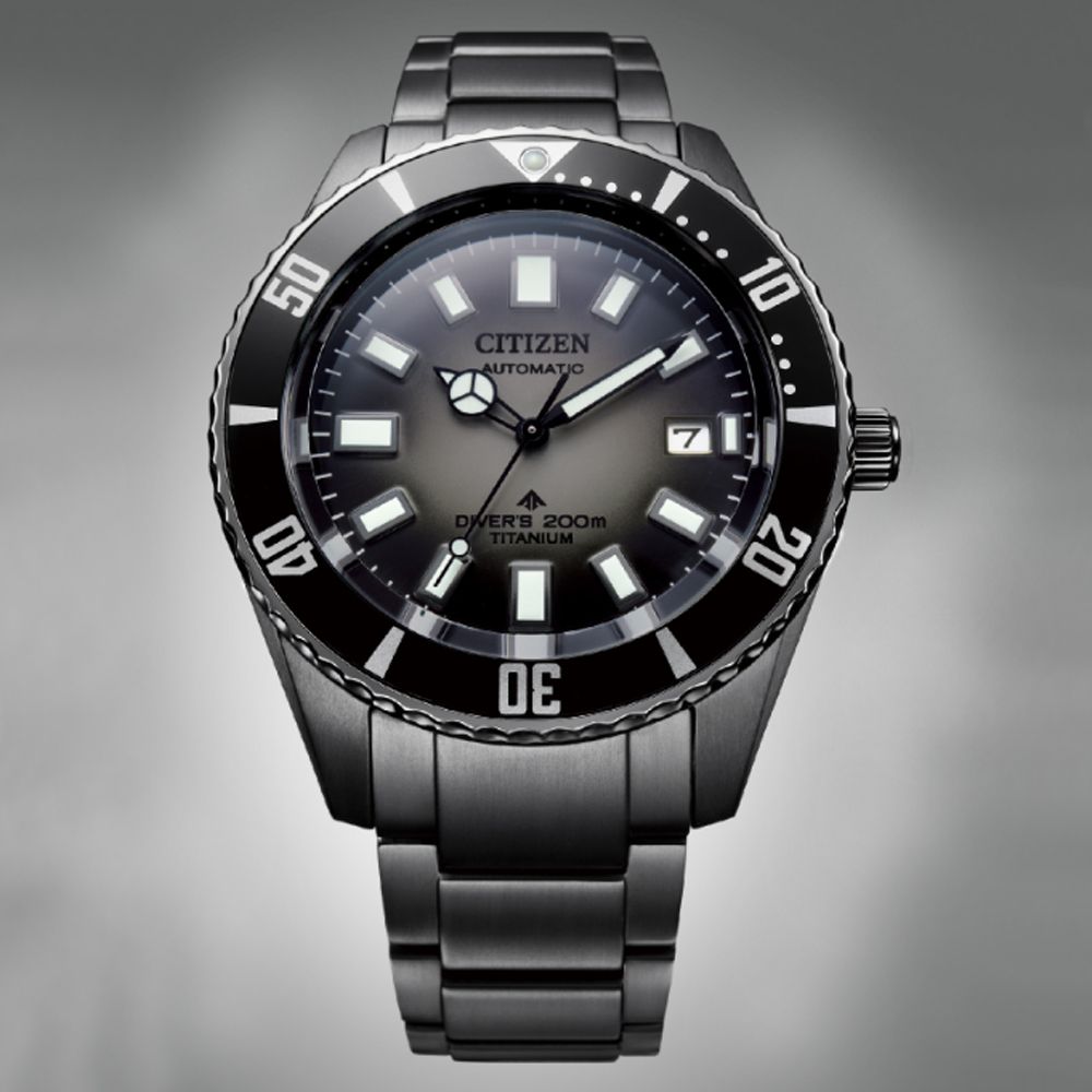 CITIZEN 星辰 PROMASTER限量 鈦金屬 復刻1977潛水抗磁機械錶 男錶-黑41mm NB6025-59H 父親節 送禮