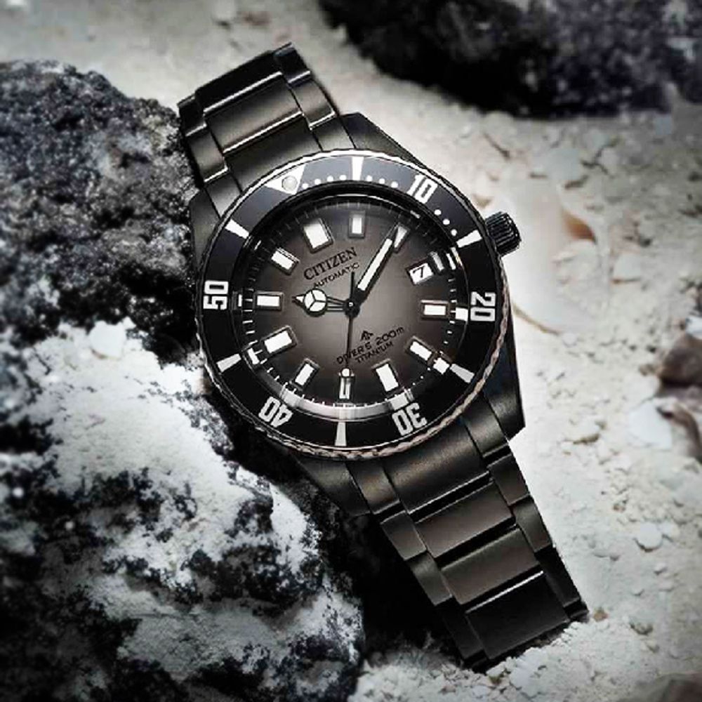 CITIZEN 星辰 PROMASTER限量 鈦金屬 復刻1977潛水抗磁機械錶 男錶-黑41mm NB6025-59H 父親節 送禮