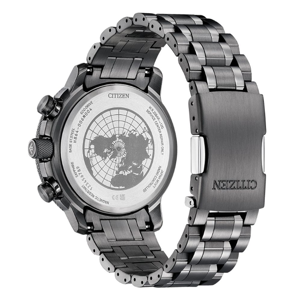 CITIZEN 星辰   PROMASTER 光動能 航空計算尺 電波對時腕錶-灰46mm BY3005-56G