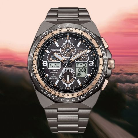 CITIZEN 星辰 Promaster 35週年限量航空光動能電波錶手錶 JY8146-54E