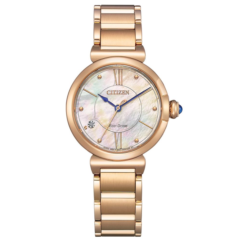 CITIZEN 星辰  璀鑽典雅光動能腕錶EM1073-85Y