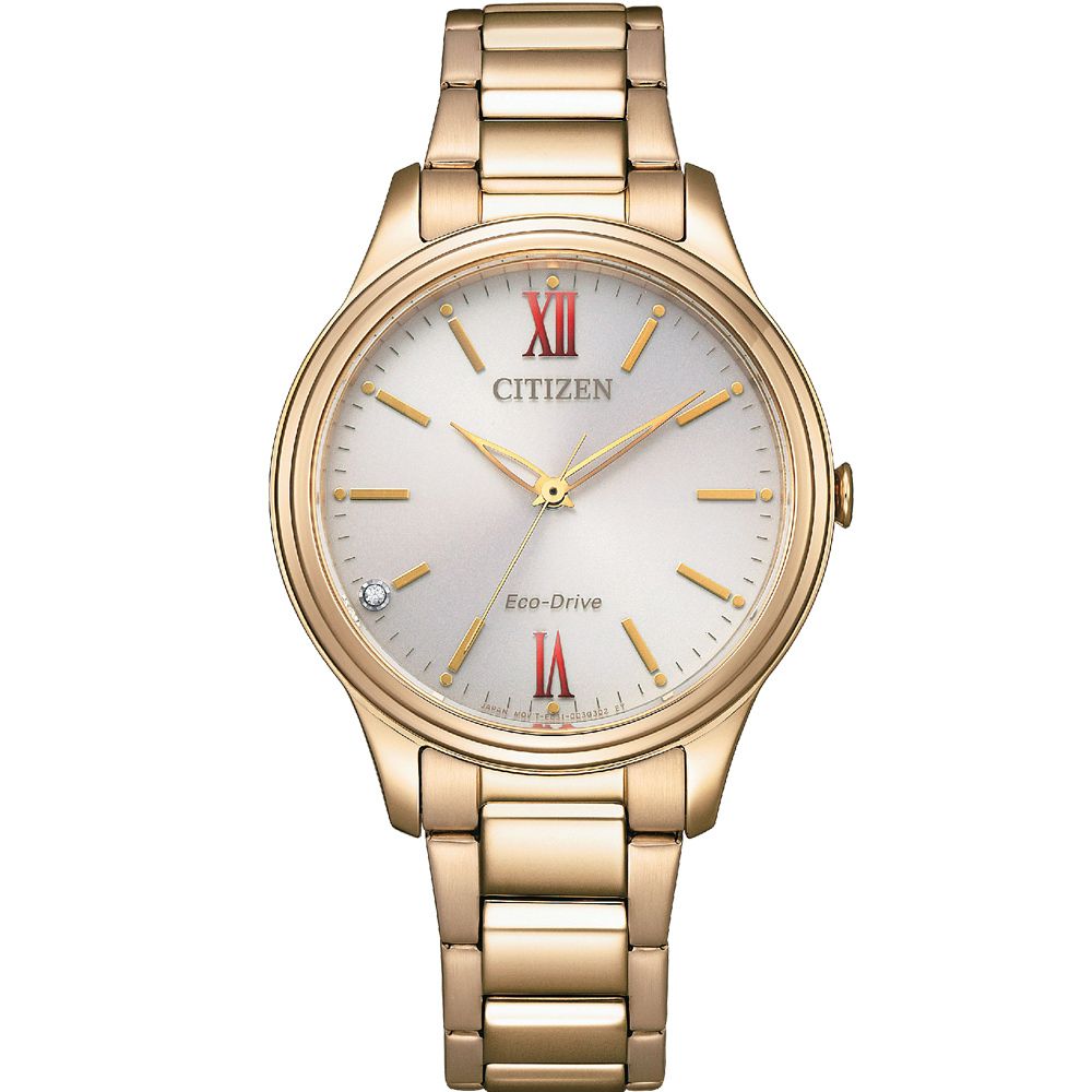 CITIZEN 星辰   Eco-Drive 光動能簡約女錶(EM0418-81X)/34mm