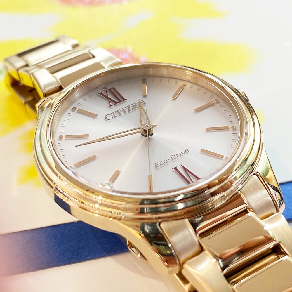 CITIZEN 星辰   Eco-Drive 光動能簡約女錶(EM0418-81X)/34mm