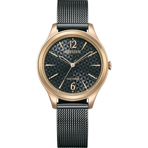 CITIZEN 星辰 Eco-Drive光動能 簡約個性米蘭時尚腕錶-32mm(EM0509-87E)