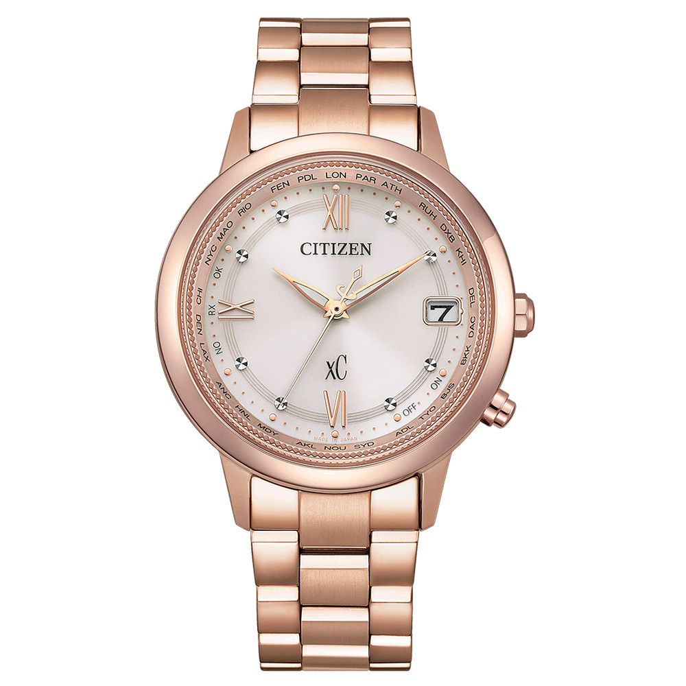 CITIZEN 星辰 XC 光動能 鈦 電波錶女錶 CB1132-51W