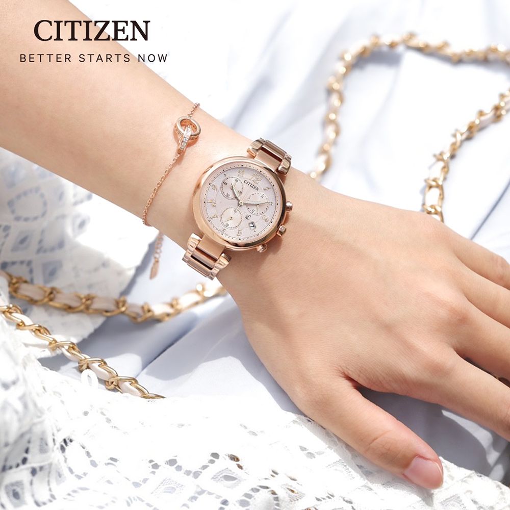 CITIZEN 星辰 XC 心蕊 七夕情人節推薦 亞洲限定 光動能計時女錶 FB1452-66X