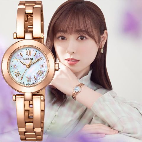 CITIZEN 星辰 Wicca 公主系列 情人節推薦款 太陽能大三針女錶-24mm KP5-263-11