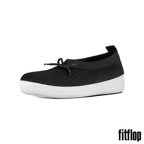 FitFlop UBERKNIT 蝴蝶結編織芭蕾舞鞋-女(黑色)