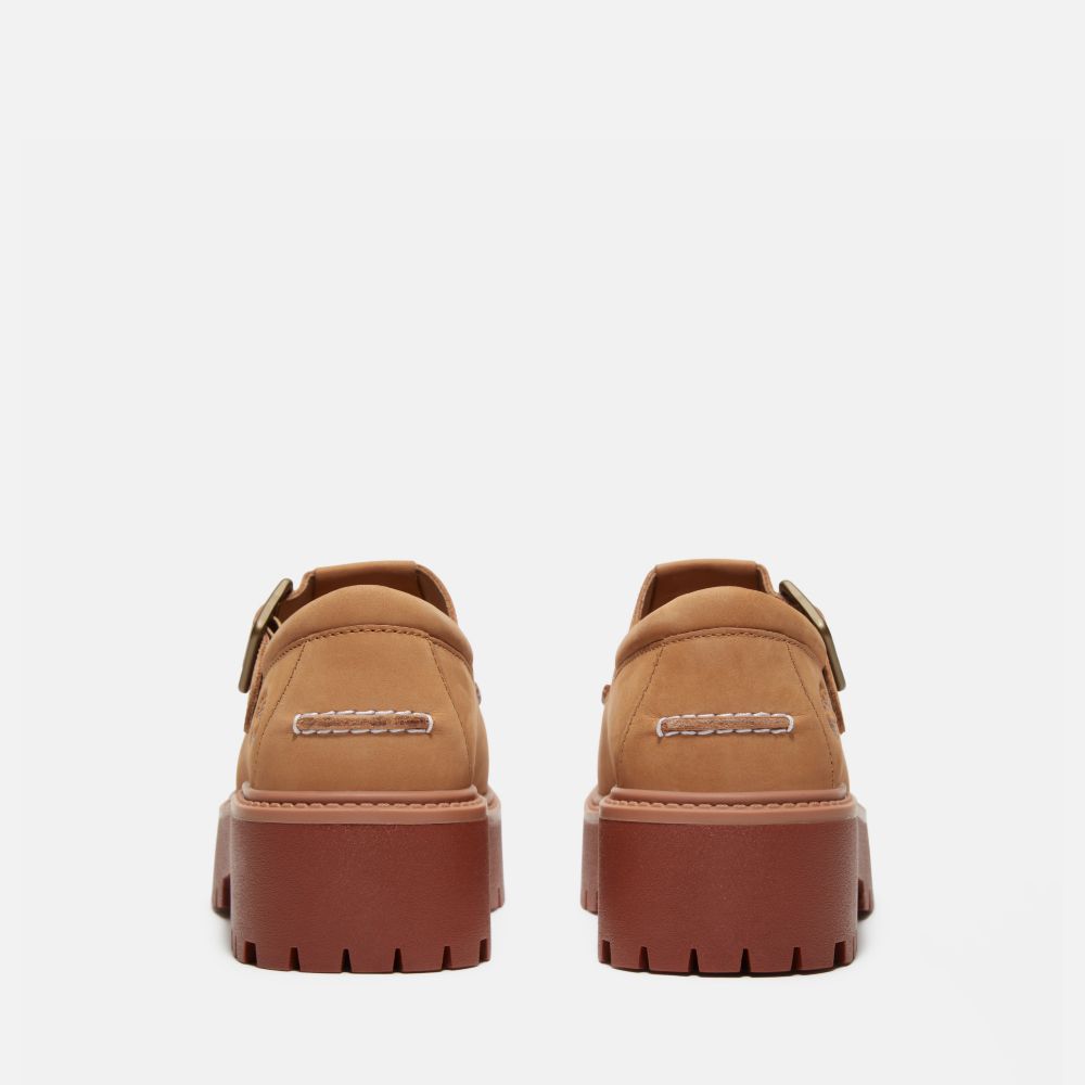 Timberland 女款米色Stone Street厚底瑪莉珍鞋｜A4188EN3