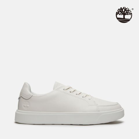 Timberland 女款白色低筒皮革休閒鞋｜A41JXEM2