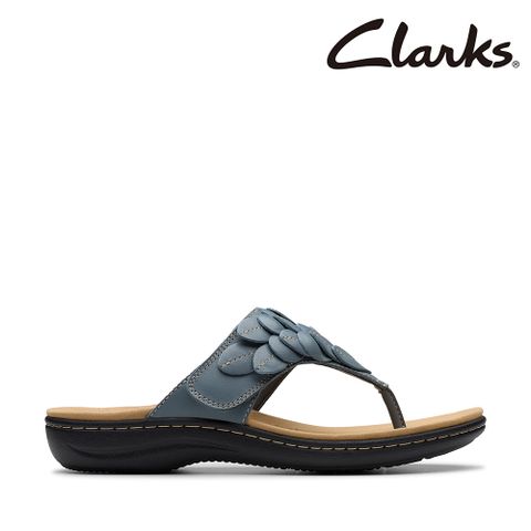 【Clarks】女款Laurieann Palm 葉片造型輕量夾腳拖鞋CLF81703S