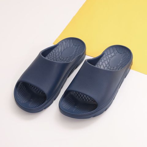 品味經典室內拖鞋-藍