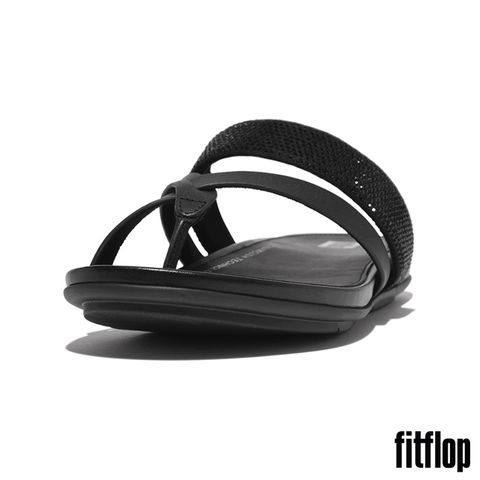 FitFlop GRACIE 水鑽皮革細帶夾腳涼鞋-女(黑色)