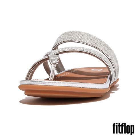 FitFlop GRACIE 經典亮粉套趾細帶夾腳涼鞋-女(銀色)