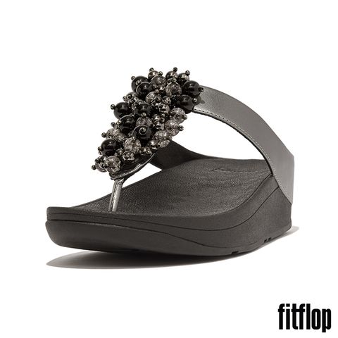 FitFlop FINO 珠飾造型夾腳涼鞋-女(藍灰黑色)