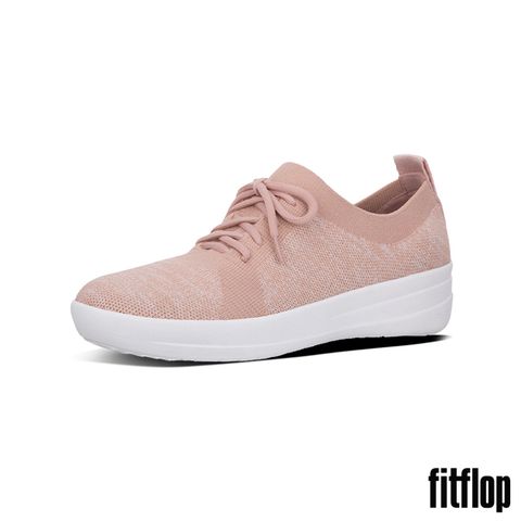 FitFlop F-SPORTY UBERKNIT SNEAKERS 運動風繫帶休閒鞋-女(柔粉色/都會白)