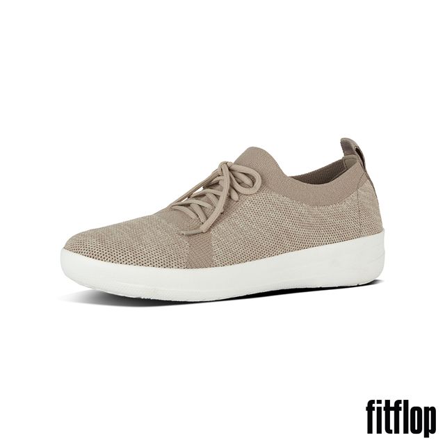 FitFlop F-SPORTY UBERKNIT SNEAKERS 運動風繫帶休閒鞋-女(深灰褐混色)