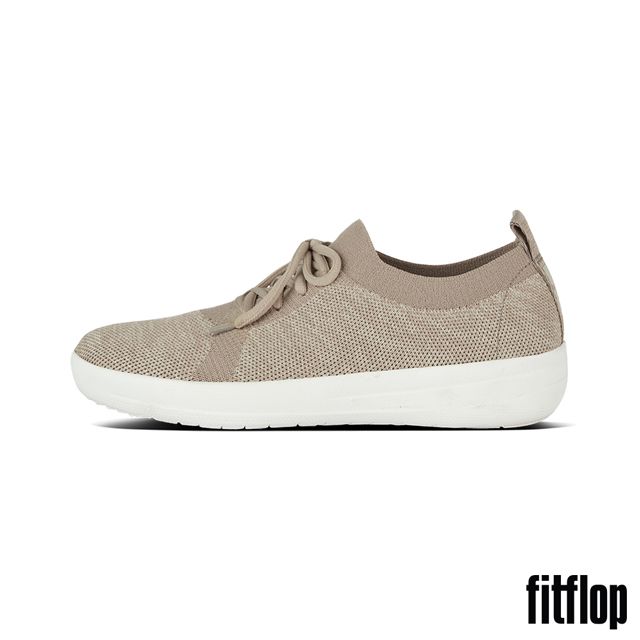 FitFlop F-SPORTY UBERKNIT SNEAKERS 運動風繫帶休閒鞋-女(深灰褐混色)