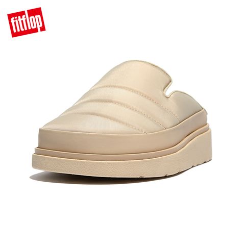 FitFlop GEN-FF WATER RESISTANT FABRIC LEATHER MULES 防水造型木屐鞋-女(白石色)