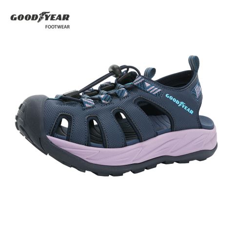 Goodyear 固特異 露營趣 護趾運動涼鞋/女 抓地 耐磨 緩震 護趾 藍紫(GAWS42626)