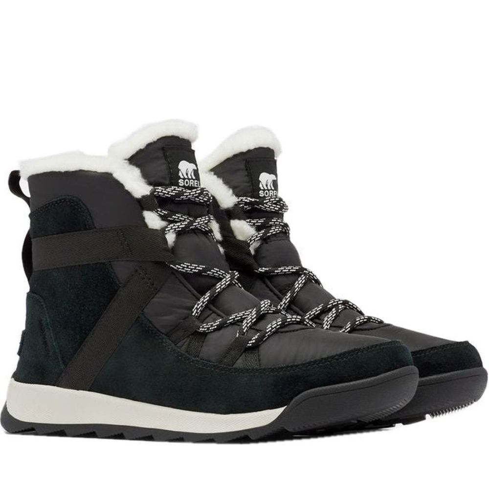 SOREL WHITNEY II 毛絨黑色防水雪靴短靴 雪地靴 防水雪靴 女靴 女鞋 WHITNEY II FLURRY  BOOTS