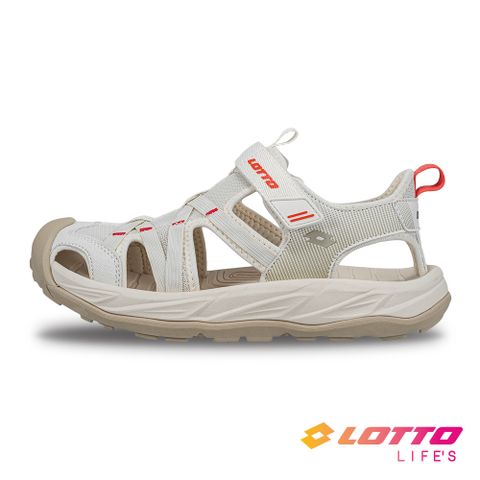 LOTTO 樂得 【 義大利】女 悠活護趾涼鞋(米)