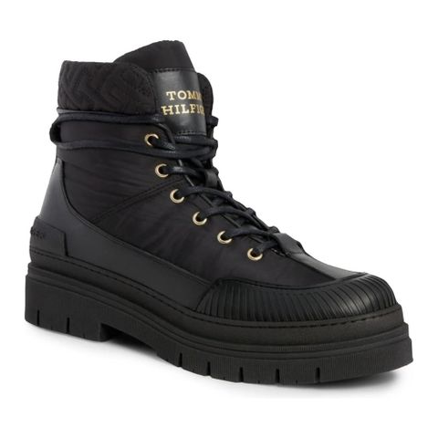 TOMMY HILFIGER MONOGRAM OUTDOOR BOOT 黑色女款鞋子