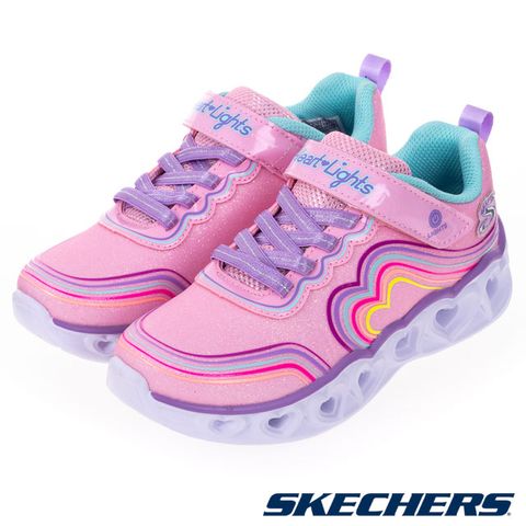 SKECHERS 童鞋 女童系列 燈鞋 HEART LIGHTS - 302689LLPMT