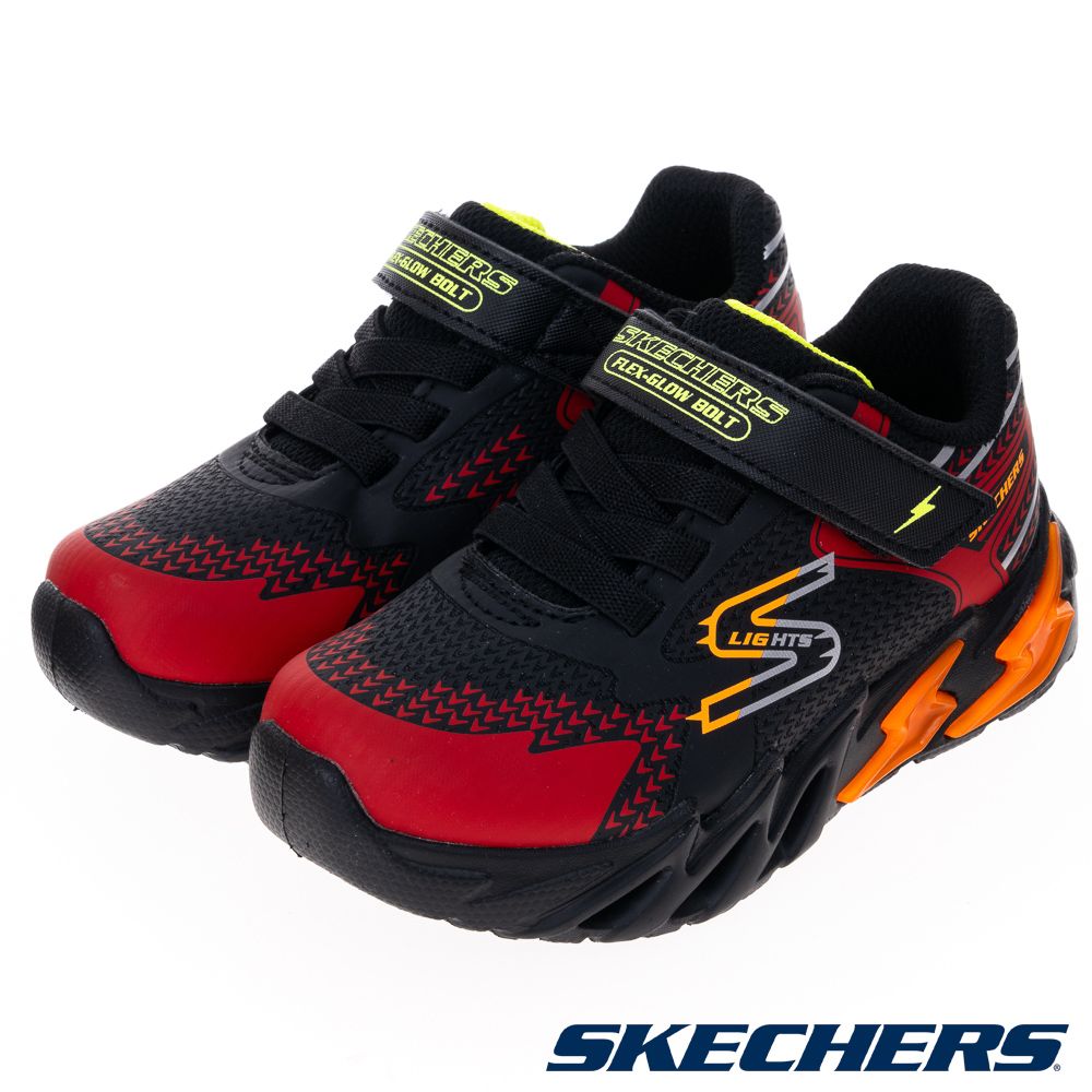 SKECHERS  童鞋 男嬰童系列燈鞋 FLEX-GLOW BOLT - 400138NBKRD