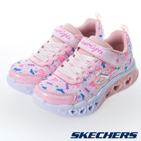 SKECHERS 童鞋 女童系列燈鞋 FLUTTER HEART LIGHTS - DC - 319509LPKMT