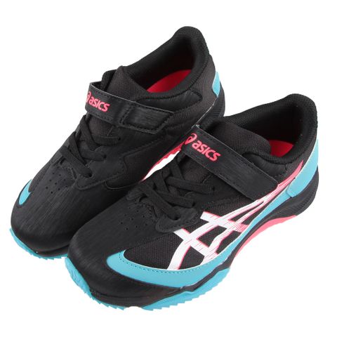 Asics 亞瑟士 LAZERBEAM帥氣黑藍兒童機能運動鞋