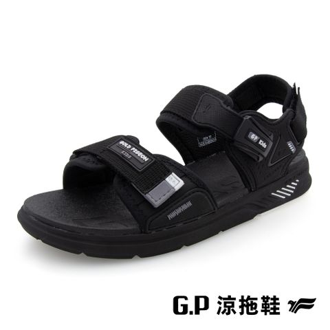 G.P 啟蒙 【 兒童簡約輕羽量磁扣兩用涼拖鞋】G9525B-10 黑色 (SIZE:31-35 共三色)