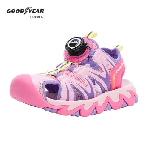 Goodyear 固特異 旋扣護趾運動涼鞋/童 舒適 護趾 緩震 粉(玩轉夏日GAKS48903)