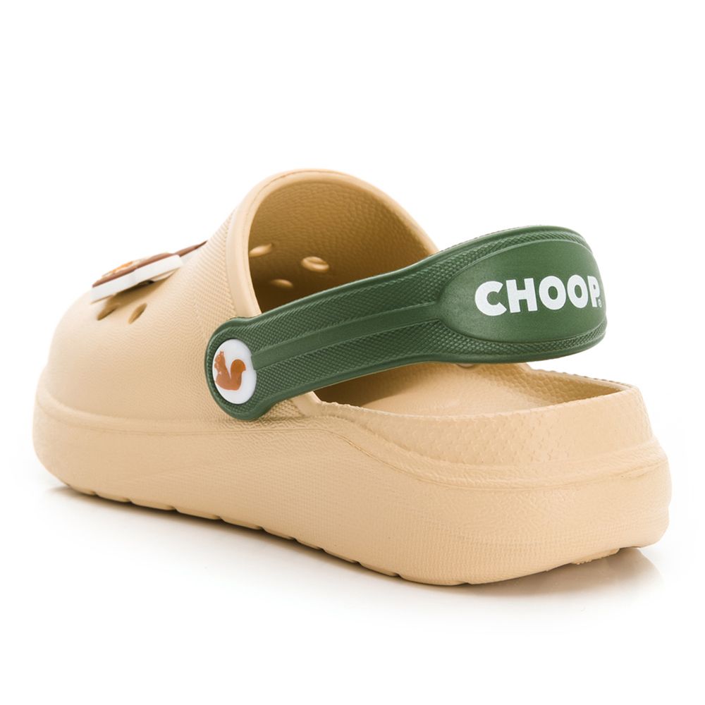 K shoes 【CHOOP小松鼠】童鞋 輕便布希洞洞鞋 沙色/CHKG49311