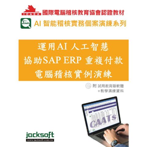 運用AI人工智慧協助SAP ERP重複付款電腦稽核實例演練（附試用教育版軟體＋教學演練資料）