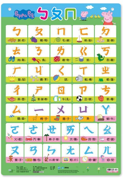 粉紅豬小妹ㄅㄆㄇ掛圖