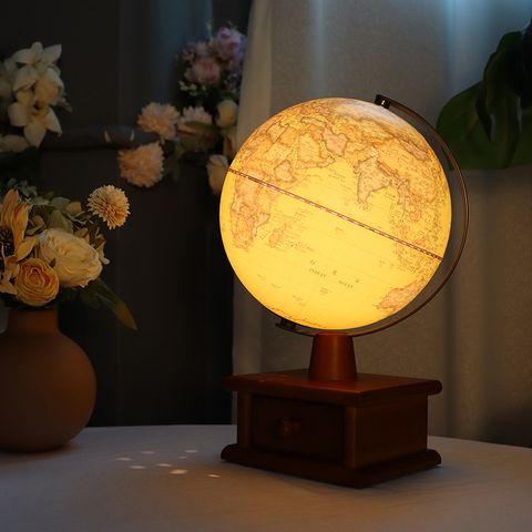 FunGlobe  8英寸AR有燈仿古寶盒地球儀（中英文版）