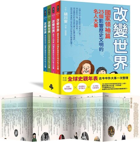 「改變世界：100個影響歷史文明的名人大事」套書4冊：激發孩子用更宏觀的角度看世界並養成獨立思考的能力