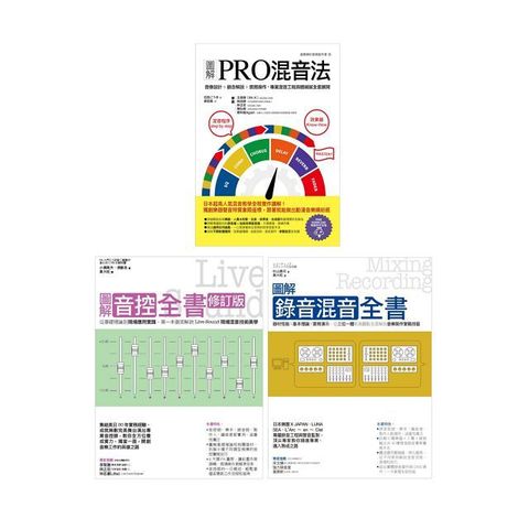 日系音控錄音混音套書（共三冊）PRO混音法＋音控全書＋錄音混音全書