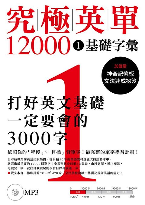 Readmoo 讀墨 究極英單12000 [1]：基礎字彙（「聽見眾文」APP免費聆聽）（讀墨電子書）