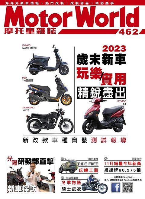 摩托車雜誌Motorworld 01月號/2024 第462期（讀墨電子書）