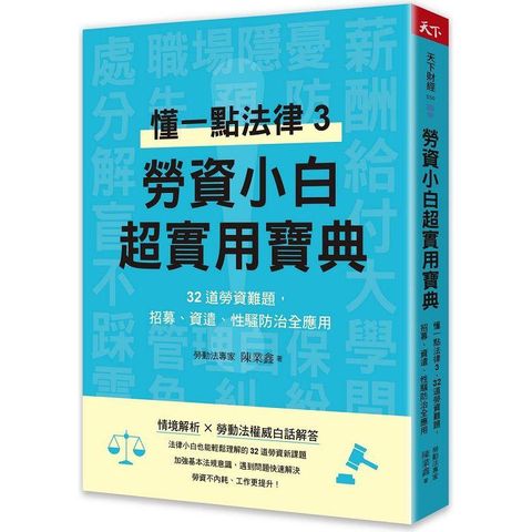 勞資小白超實用寶典：懂一點法律3，32道勞資難題，招募、資遣、性騷防治全應用